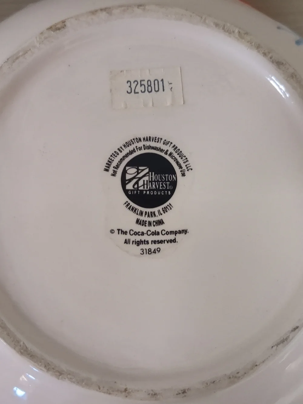 Coca-Cola Holiday Snowman Ceramic Bowl - Blue & White